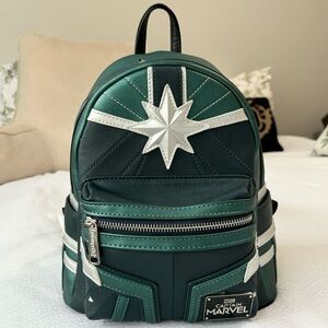 Captain Marvel Kree Green Loungefly Disney Mini Backpack